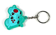Porte-clés en caoutchouc de modèle mignon, logo injecté adapté aux besoins du client par Porte-clés en caoutchouc doux