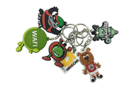 Animal Cartoon PVC Rubber Keychain Soft Touch Feeling Bag Accessories