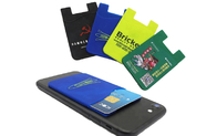 Poids léger imprimé polychrome de logo de support de carte de crédit de silicone de Smartphone